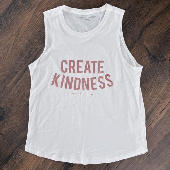 Spiritual Gangster Tops - Spiritual Gangster White Workout Tank Small